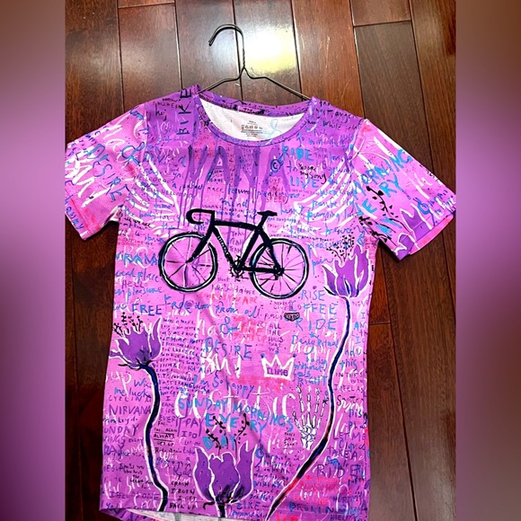 Purple Graphic cycling T-Shirt - Picture 1 of 4